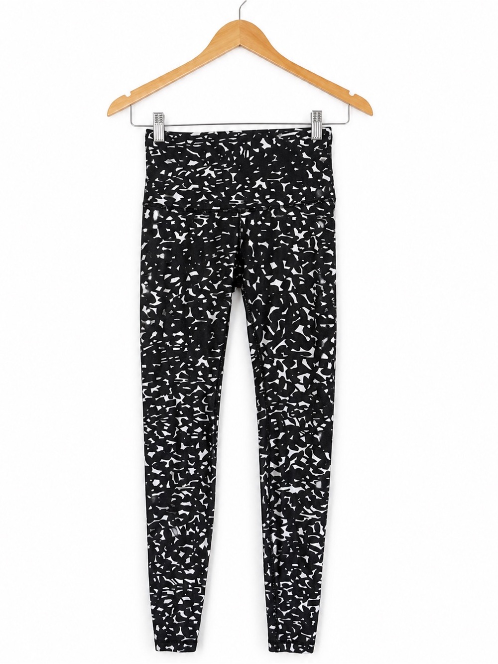 Lululemon Black & White Abstract Print Leggings Size 6